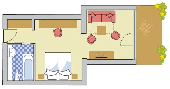 Layout Double Room Alpin