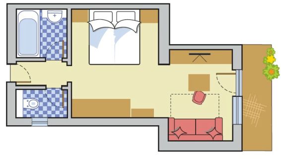 Layout Double Room Edelweiss